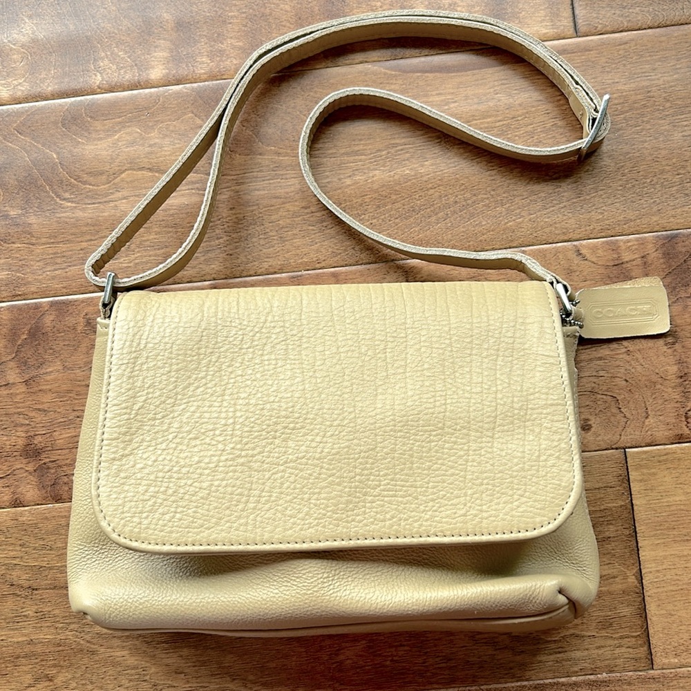 Coach vintage Hudson Flap Pebbled Leather Shoulder Bag